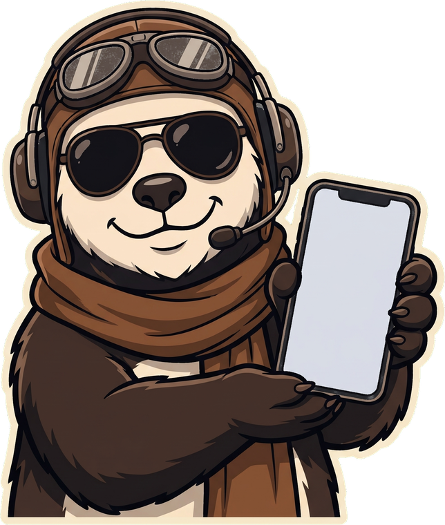 Kumabito waving goodbye, cap in paw